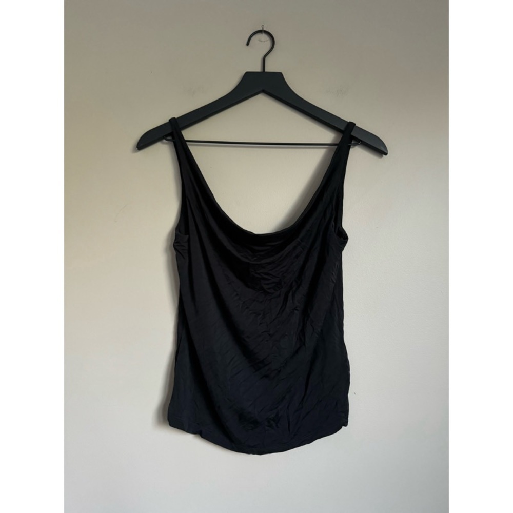 & OTHER STORIES Black Drapey Front Tank